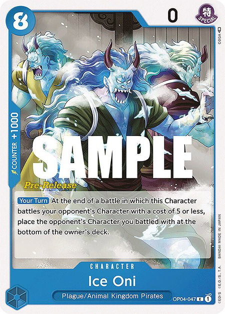 Ice Oni - Kingdoms of Intrigue Pre-Release Cards One Piece trading card