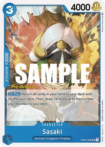 Sasaki - Kingdoms of Intrigue Pre-Release Cards (OP04 PRE) #OP04-048 - Uncommon One Piece Trading Card