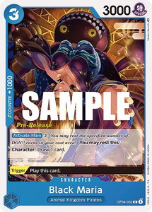 Black Maria - Kingdoms of Intrigue Pre-Release Cards (OP04 PRE) #OP04-052 - Common One Piece Trading Card