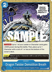 Dragon Twister Demolition Breath - Kingdoms of Intrigue Pre-Release Cards (OP04 PRE) #OP04-057 - Uncommon One Piece Trading Card