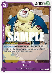 Tom - Kingdoms of Intrigue Pre-Release Cards (OP04 PRE) #OP04-061 - Common One Piece Trading Card