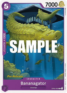 Bananagator - Kingdoms of Intrigue Pre-Release Cards (OP04 PRE) #OP04-062 - Common One Piece Trading Card