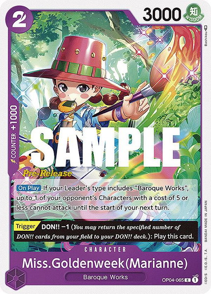 Miss.Goldenweek(Marianne) - Kingdoms of Intrigue Pre-Release Cards One Piece trading card