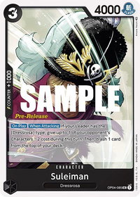 Suleiman - Kingdoms of Intrigue Pre-Release Cards (OP04 PRE) #OP04-085 - Uncommon One Piece Trading Card
