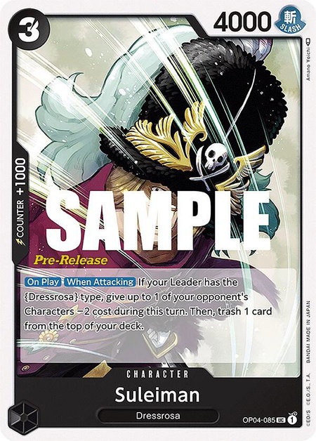 Suleiman - Kingdoms of Intrigue Pre-Release Cards One Piece trading card