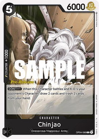 Chinjao - Kingdoms of Intrigue Pre-Release Cards (OP04 PRE) #OP04-086 - Common One Piece Trading Card