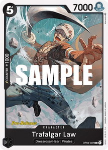 Trafalgar Law - Kingdoms of Intrigue Pre-Release Cards (OP04 PRE) #OP04-087 - Common One Piece Trading Card