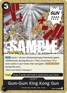 Gum-Gum King Kong Gun - Kingdoms of Intrigue Pre-Release Cards (OP04 PRE) #OP04-093 - Uncommon One Piece Trading Card