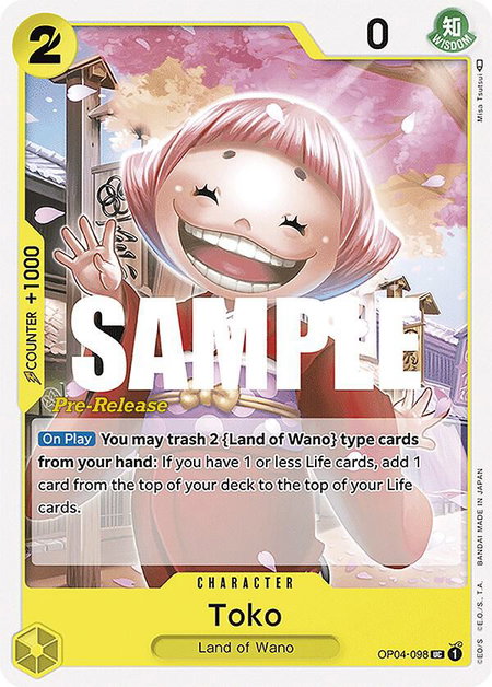 Toko - Kingdoms of Intrigue Pre-Release Cards One Piece trading card