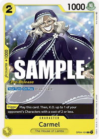 Carmel - Kingdoms of Intrigue Pre-Release Cards (OP04 PRE) #OP04-101 - Common One Piece Trading Card