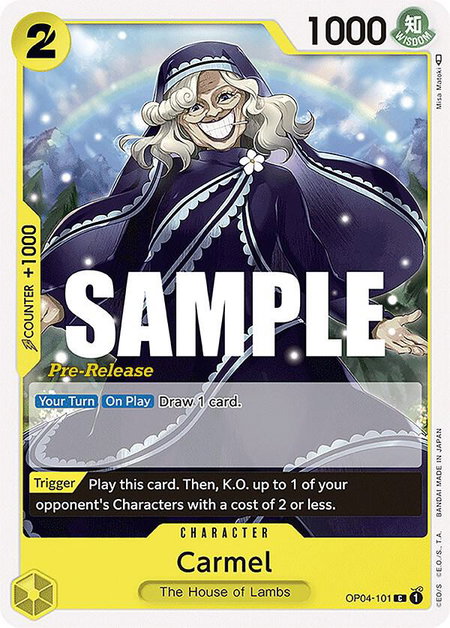 Carmel - Kingdoms of Intrigue Pre-Release Cards One Piece trading card