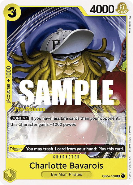 Charlotte Bavarois - Kingdoms of Intrigue Pre-Release Cards One Piece trading card