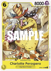 Charlotte Perospero - Kingdoms of Intrigue Pre-Release Cards (OP04 PRE) #OP04-107 - Common One Piece Trading Card