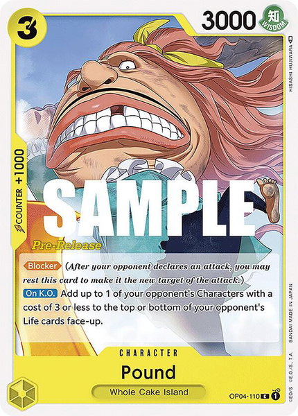 Pound trading card from Kingdoms of Intrigue Pre-Release Cards Pound - Kingdoms of Intrigue Pre-Release Cards One Piece trading card