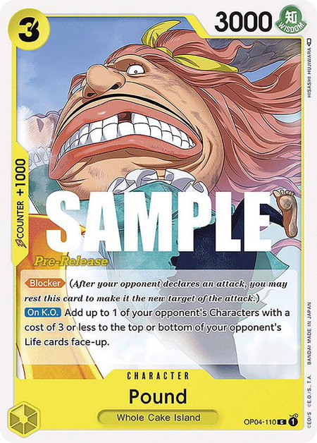 Pound - Kingdoms of Intrigue Pre-Release Cards One Piece trading card
