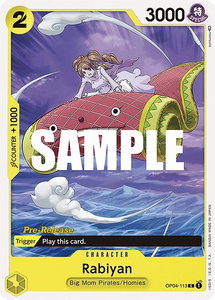Rabiyan - Kingdoms of Intrigue Pre-Release Cards (OP04 PRE) #OP04-113 - Common One Piece Trading Card