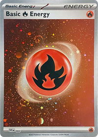 Basic Fire Energy (Cosmos Holo) - SVE: Scarlet & Violet Energies (SVE) #002 - Common Pokémon Trading Card