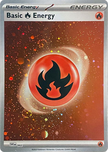 Basic Fire Energy (Cosmos Holo) - SVE: Scarlet & Violet Energies Pokémon trading card