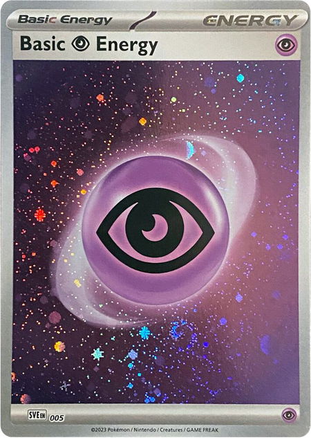 Basic Psychic Energy (Cosmos Holo) - SVE: Scarlet & Violet Energies Pokémon trading card