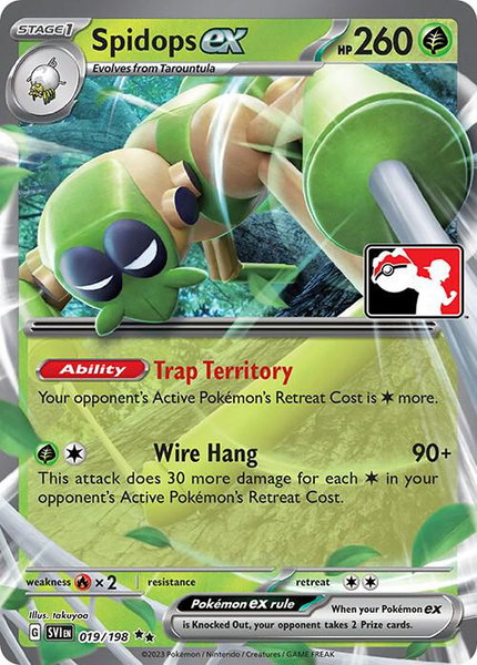 Spidops ex - 019/198 trading card from Prize Pack Series Cards Spidops ex - 019/198 - Prize Pack Series Cards Pokémon trading card