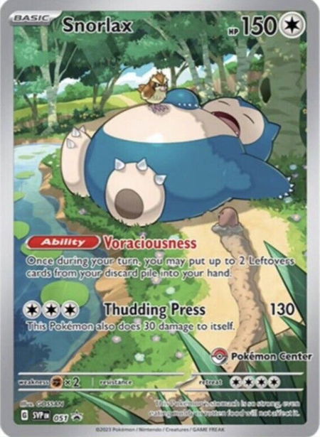Snorlax - 051 (Pokemon Center Exclusive) - SV: Scarlet & Violet Promo Cards Pokémon trading card