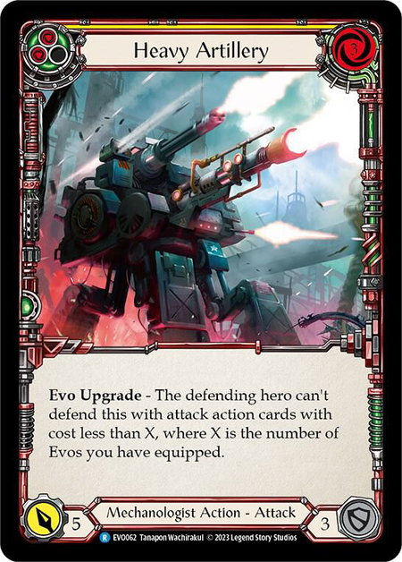 Heavy Artillery (Yellow) - Bright Lights Flesh and Blood trading card