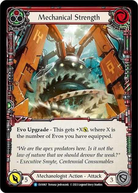 Mechanical Strength (Red) - Bright Lights Flesh and Blood trading card