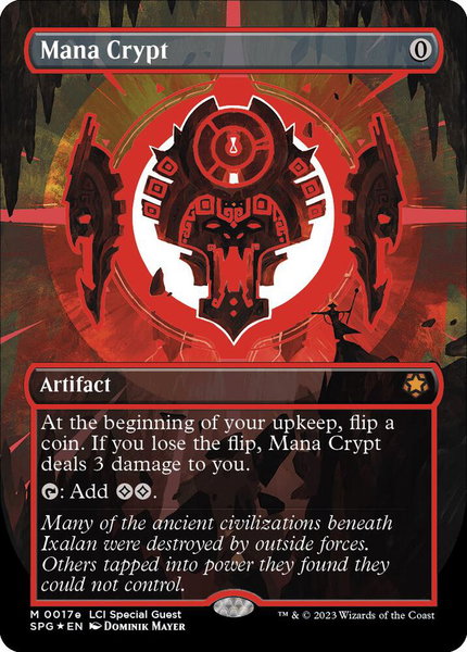 Mana Crypt (0017e) (Borderless) trading card from Special Guests Mana Crypt (0017e) (Borderless) - Special Guests Magic: The Gathering trading card