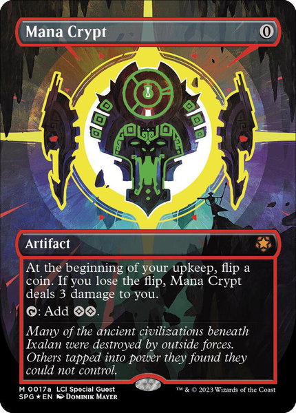 Mana Crypt (0017a) (Borderless) trading card from Special Guests Mana Crypt (0017a) (Borderless) - Special Guests Magic: The Gathering trading card