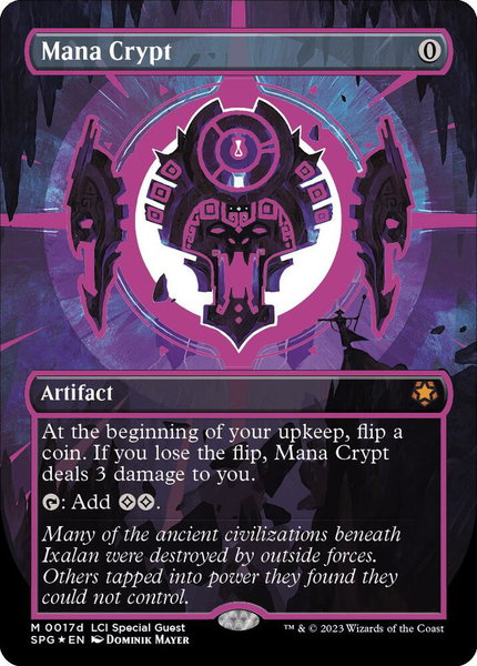 Mana Crypt (0017d) (Borderless) trading card from Special Guests Mana Crypt (0017d) (Borderless) - Special Guests Magic: The Gathering trading card