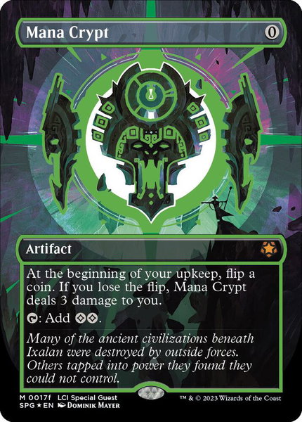 Mana Crypt (0017f) (Borderless) trading card from Special Guests Mana Crypt (0017f) (Borderless) - Special Guests Magic: The Gathering trading card