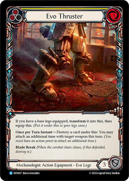 Evo Thruster - Bright Lights Flesh and Blood trading card