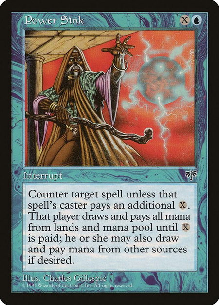 Power Sink - Mirage Magic: The Gathering trading card