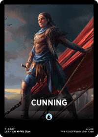Cunning Theme Card - Universes Beyond: The Lord of the Rings: Tales of Middle-earth (LTR) #7 - Token Magic: The Gathering Trading Card