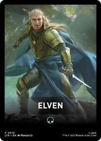 Elven Theme Card - Universes Beyond: The Lord of the Rings: Tales of Middle-earth (LTR) #10 - Token Magic: The Gathering Trading Card