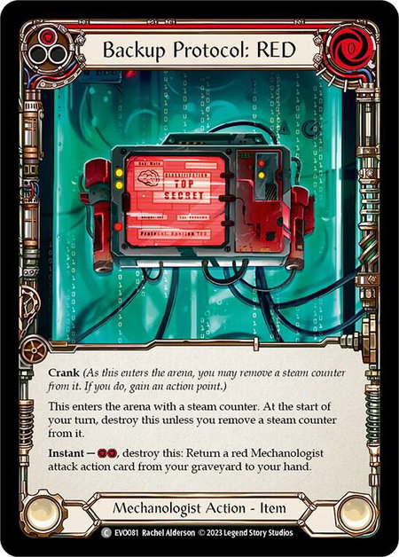 Backup Protocol: RED - Bright Lights Flesh and Blood trading card