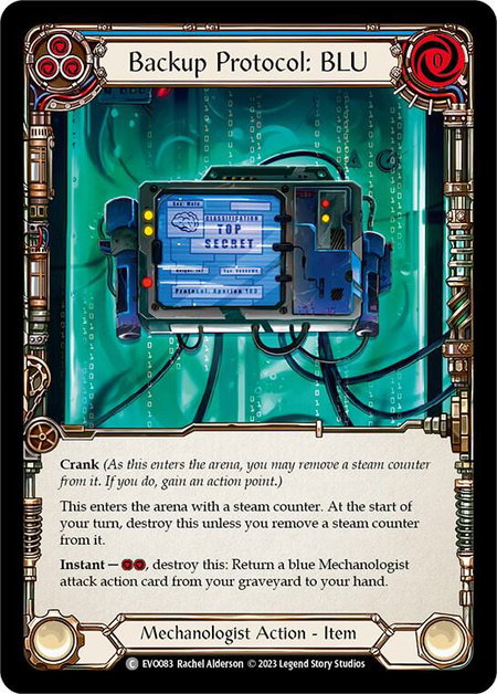 Backup Protocol: BLU trading card from Bright Lights Backup Protocol: BLU - Bright Lights Flesh and Blood trading card