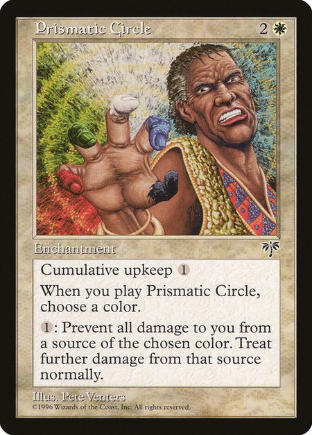 Prismatic Circle - Mirage Magic: The Gathering trading card