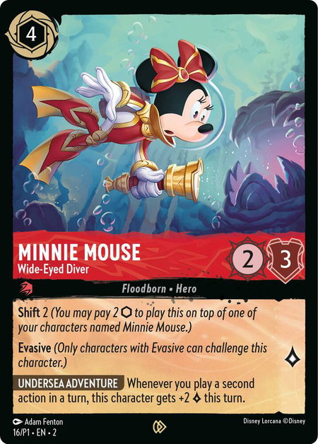 Minnie Mouse - Wide-Eyed Diver - Disney Lorcana Promo Cards Disney Lorcana trading card