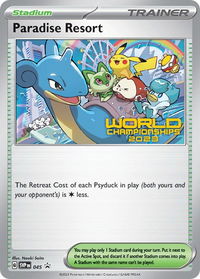 Paradise Resort - 045 (World Championships 2023) - SV: Scarlet & Violet Promo Cards (SVP) #045 - Promo Pokémon Trading Card