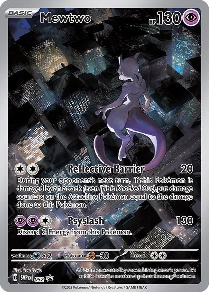 Mewtwo - 052 trading card from SV: Scarlet & Violet Promo Cards Mewtwo - 052 - SV: Scarlet & Violet Promo Cards Pokémon trading card