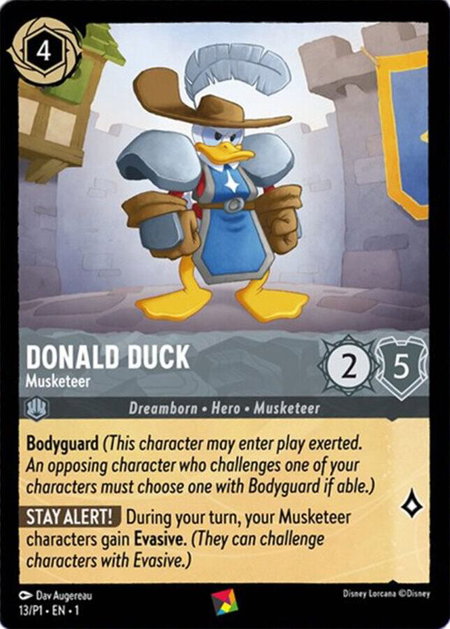 Donald Duck - Musketeer - Disney Lorcana Promo Cards Disney Lorcana trading card