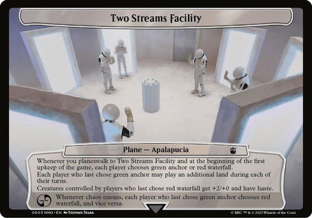 Two Streams Facility trading card from Planechase: Universes Beyond: Doctor Who Two Streams Facility - Planechase: Universes Beyond: Doctor Who Magic: The Gathering trading card