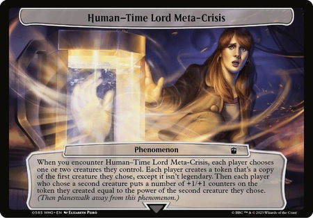 Human-Time Lord Meta-Crisis - Planechase: Universes Beyond: Doctor Who Magic: The Gathering trading card