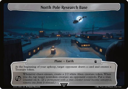 North Pole Research Base - Planechase: Universes Beyond: Doctor Who Magic: The Gathering trading card