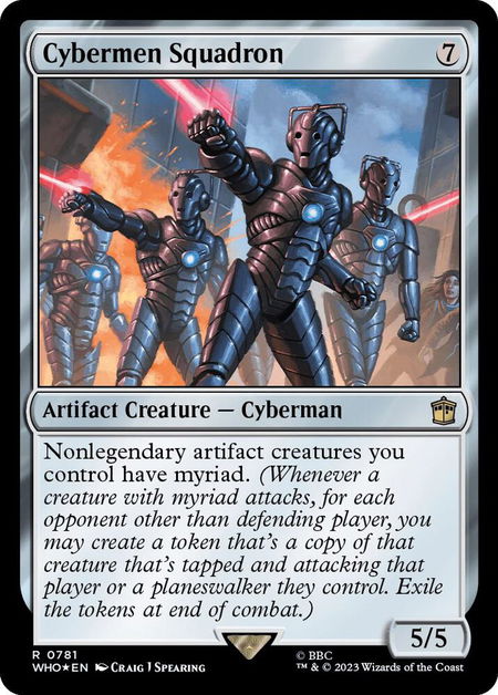 Cybermen Squadron (Surge Foil) - Universes Beyond: Doctor Who Magic: The Gathering trading card
