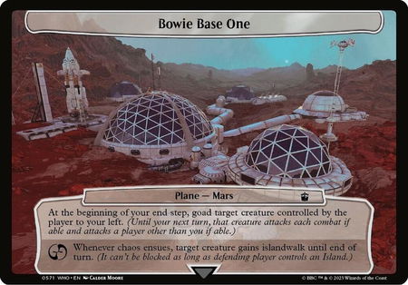 Bowie Base One trading card from Planechase: Universes Beyond: Doctor Who Bowie Base One - Planechase: Universes Beyond: Doctor Who Magic: The Gathering trading card