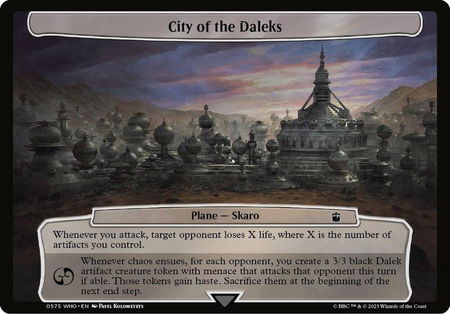 City of the Daleks trading card from Planechase: Universes Beyond: Doctor Who City of the Daleks - Planechase: Universes Beyond: Doctor Who Magic: The Gathering trading card