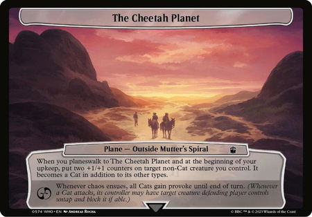 The Cheetah Planet - Planechase: Universes Beyond: Doctor Who Magic: The Gathering trading card