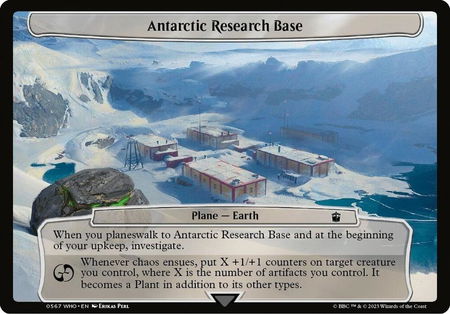 Antarctic Research Base - Planechase: Universes Beyond: Doctor Who Magic: The Gathering trading card